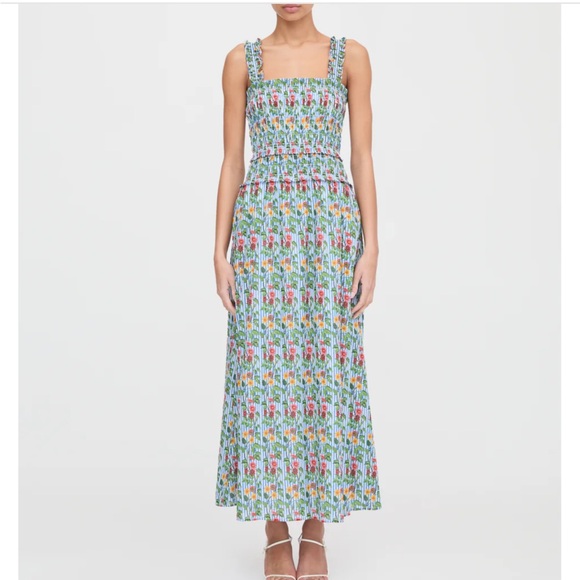 Hill House Dresses & Skirts - Hill House Floral Maxi Dress - Blue and Pink